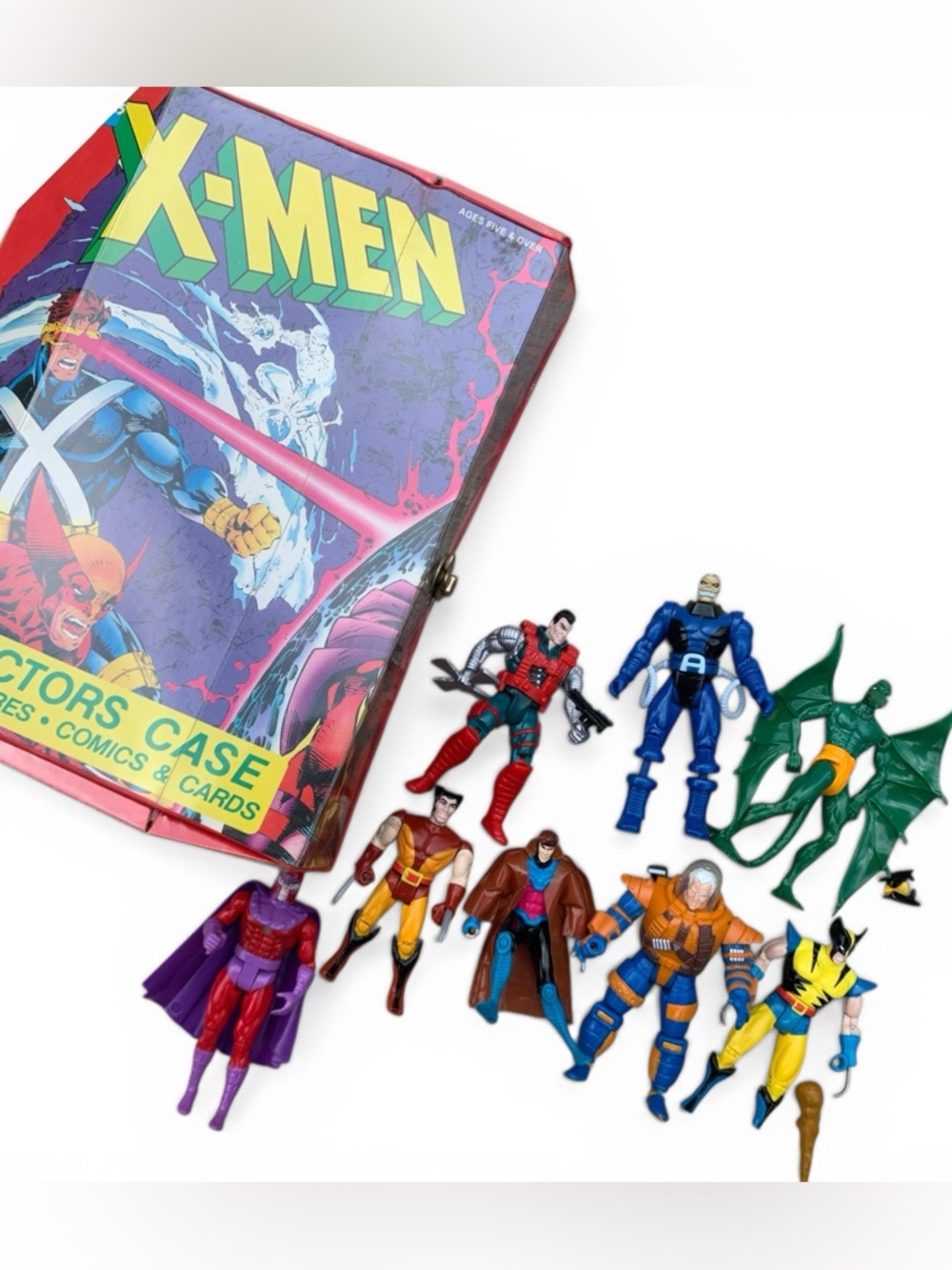 Marvel Vintage 90s X-Men Collector Action Figure Set w/ Collector's Case